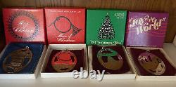 Set Of Lunt Sterling Silver Music of Christmas Ornaments 1976, 77, 78 & 79