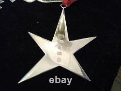 Set of 3 Sterling Silver Hallmark 925 Hanging Christmas Decorations