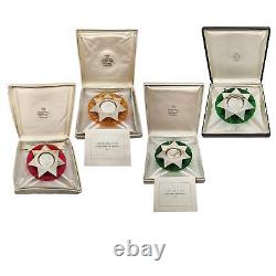 Set of 4 Franklin Mint Sterling Silver Christmas Carol Ornaments withBoxes #15800