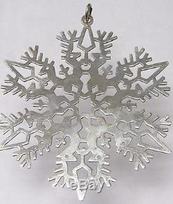 Set of 9 MMA Sterling Silver Snowflake Holiday Christmas Ornament from the 1970s