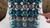 Silver Blue Shatter Resistant Christmas Tree Ornaments W Strings Bulk 150 Count