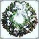 Silver Christmas Wreath 22 Led Lights Home Decor Ornament