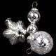 Silver Mercury Glass Ornament Collection / Set Of 5 Ornaments / As-is