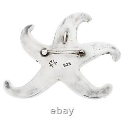 Starfish Handmade Sterling Silver Christmas Ornament 925 Vtg Necklace Pendant