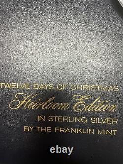 Sterling Silver 12 Days of Christmas Collectible Ornament Set Rare Vintage