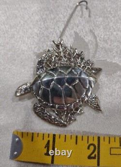 Sterling Silver Bermuda Icon Turtle 2004 Christmas Ornament