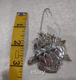 Sterling Silver Bermuda Icon Turtle 2004 Christmas Ornament