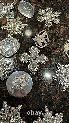 Sterling Silver Christmas Ornament Collection MINT RARE 53 Pieces 70'S 80'S
