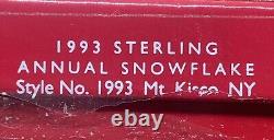 Sterling Silver Christmas Ornament Gorham 1993 Snowflake