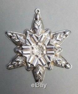 Sterling Silver Christmas Ornament Gorham Snowflake First in Series 1st 1970 Vtg