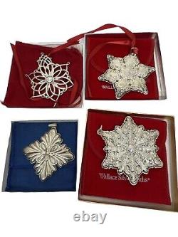 Sterling Silver Christmas Ornament Including Lunt, Wallace, Reeds&Barton 4 Ps