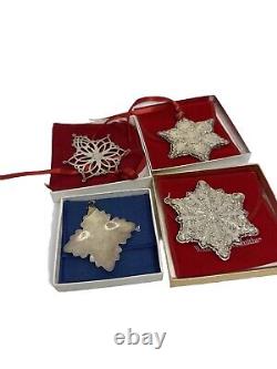 Sterling Silver Christmas Ornament Including Lunt, Wallace, Reeds&Barton 4 Ps