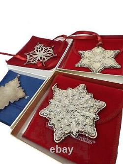 Sterling Silver Christmas Ornament Including Lunt, Wallace, Reeds&Barton 4 Ps