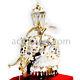 Sterling Silver, Gems and Gold decorated Silver elephant with Casket