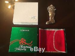 Sterling Silver Gorham Christmas Treasures 1987 87 Stocking Ornament & Box