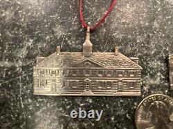 Sterling Silver-Homes of the great USA presidents ornament US historical society