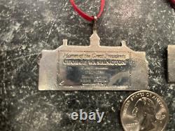 Sterling Silver-Homes of the great USA presidents ornament US historical society