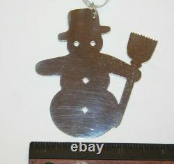 Sterling Silver James Avery Snow Man Christmas Ornament 120GAT