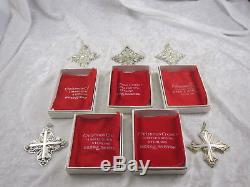 Sterling Silver Reed & Barton Christmas Ornament (Lot of 5)