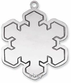 Sterling Silver Rhodium-plated Blank Christmas Snowflake Ornament QQ346B