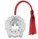 Sterling Silver Rhodium-plated Blank Christmas Wreath Ornament