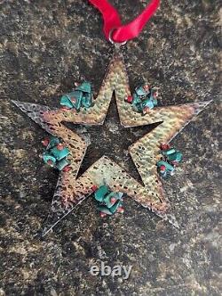 Sterling Silver Star Ornament By Emilia Castillo Turquoise
