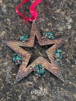 Sterling Silver Star Ornament By Emilia Castillo Turquoise