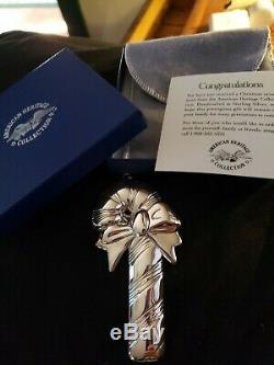Sterling silver Christmas Ornament American heritage Collection Candy Cane