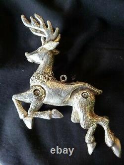 Sterling silver Christmas Ornament Neiman Marcus Reindeer Extremely rare