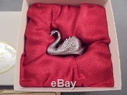 Studios of Harry Smith Sterling Silver Ltd Ed Swan Christmas Ornament in Box