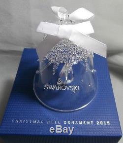 Swarovski Silver Crystal Christmas Bell Ornament 2015 Annual Edition 5136362