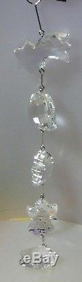 Swarovski Silver Crystal Christmas Window Ornaments Mint In Box 601495