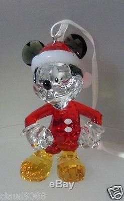 Swarovski Silver Crystal Disney Mickey Mouse Christmas Ornament 2013 5004690 Mib