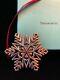 TIFFANY & CO. Large Sterling Silver 925 Snowflake Christmas Ornament with Box