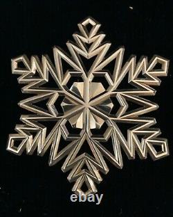 TIFFANY & CO. Large Sterling Silver 925 Snowflake Christmas Ornament with Box