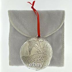 TOPAZIO CAZENOVIA 3D Sterling Silver 925 World Peace Globe Christmas Ornament