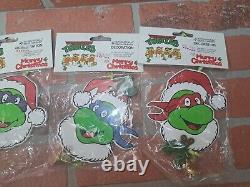 Teenage Mutant Ninja Turtles Christmas Ornaments 1990 SEALED Mirage Studios