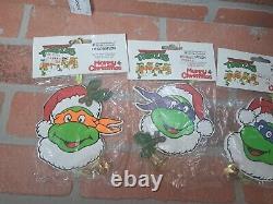 Teenage Mutant Ninja Turtles Christmas Ornaments 1990 SEALED Mirage Studios