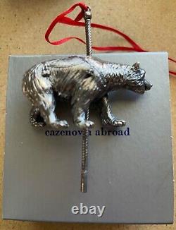 The Cazenovia Abroad Sterling Carousel SNEAKY TIGER Christmas Ornament