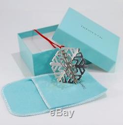 Tiffany & Co. 1994 Sterling Silver 4-Sided Snowflake Christmas Ornament