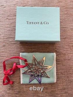 Tiffany & Co. 925 Sterling Silver Snowflake Star Christmas Ornament 1999