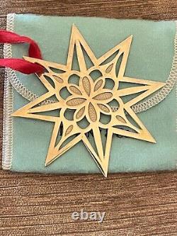 Tiffany & Co. 925 Sterling Silver Snowflake Star Christmas Ornament 1999