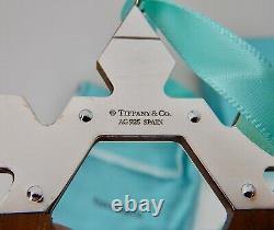 Tiffany & Co American Walnut Sterling Silver Christmas Snowflake Ornament -84246