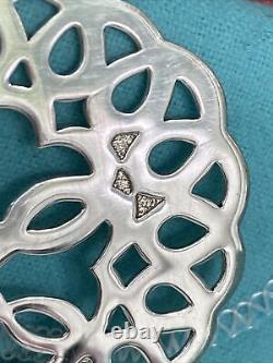 Tiffany&Co Heart Snowflake Ornament Sterling Silver Christmas 1997 W Pouch 3
