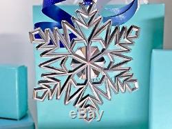 Tiffany & Co Silver Large Snowflake Wreath Holiday Christmas Ornament 3x3 48 gr