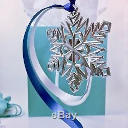 Tiffany & Co Silver Large Snowflake Wreath Holiday Christmas Ornament 3x3 48 gr