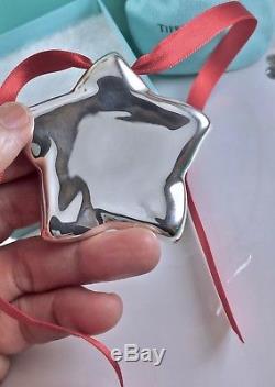 Tiffany & Co Silver Peretti Lg Star Wreath Holiday Christmas Ornament 2.5W 26g