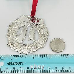 Tiffany & Co Silver Wreath Christmas Tree Holiday Ornament in Sterling Silver