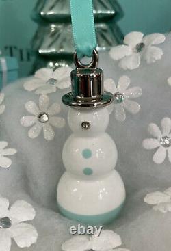 Tiffany&Co Snowman Ornament Christmas Holiday Tree Decor Bone China NIB