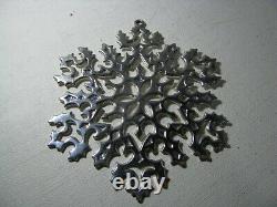 Tiffany & Co Sterling Silver. 925 Snowflake Christmas Ornament 1995